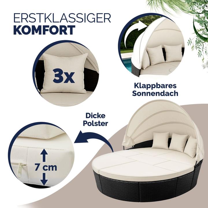 Image du produit Casaria Salon de jardin en poly rotin