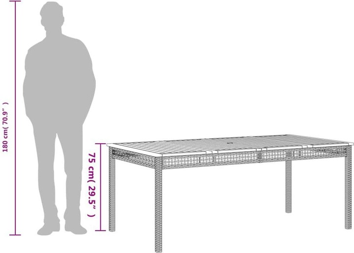 Image du produit VidaXL Table de jardin (90 cm)