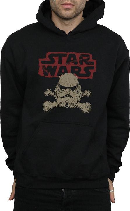 Actual product image Star Wars Mens Stormtrooper Skull Logo Hoodie (S)