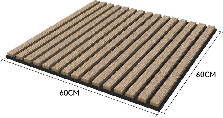 Produktbild neu.holz Akustik-Wandpaneel 4er Set Vang 1,44 m² Walnussoptik, hell ()