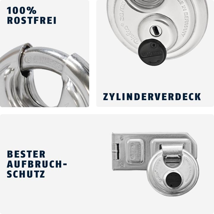 Image du produit Abus Diskus Vorhängeschloss 20/80 - wetterfest, Sicherheitslevel 9