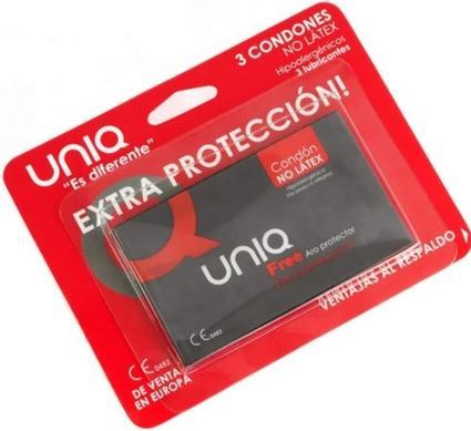 Uniq Free Préservatifs Sans Latex Avec Anneau De Protection 3 Unités (3 pcs)