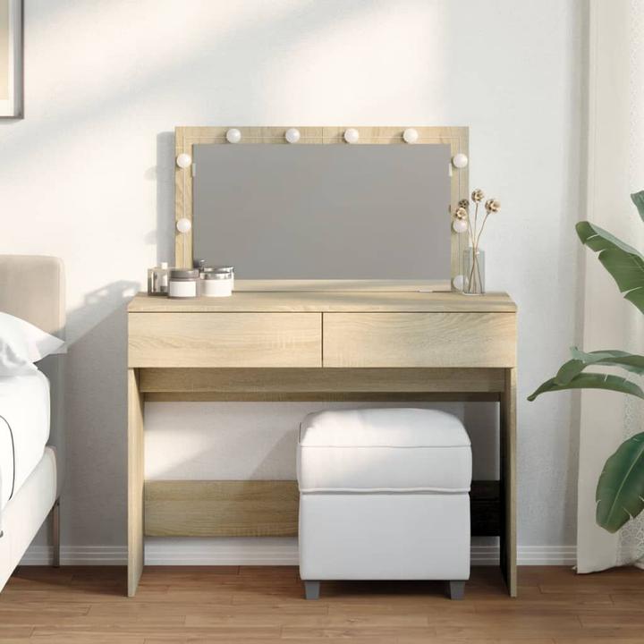 Image du produit VidaXL Coiffeuse avec éclairage LED (100 x 40 x 120 cm)