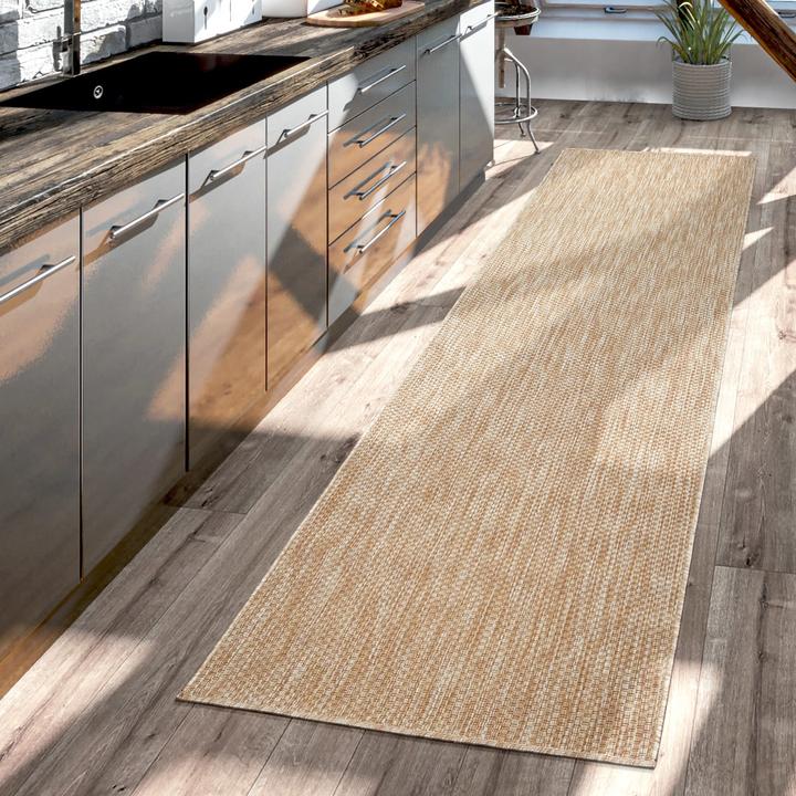 Produktbild TT Home Teppich Outdoor Wohnzimmer Esszimmer Balkon Wetterfest (150 x 80 cm)