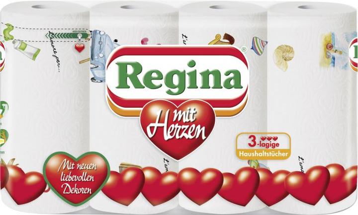 Actual product image Regina Kitchen rolls with hearts (4 x)