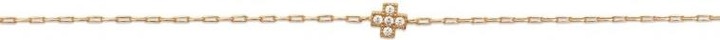 Produktbild Lara Vergoldetem Messing ARMBAND – 16+2 – ZIRKONIA – KREUZ (Vergoldet)