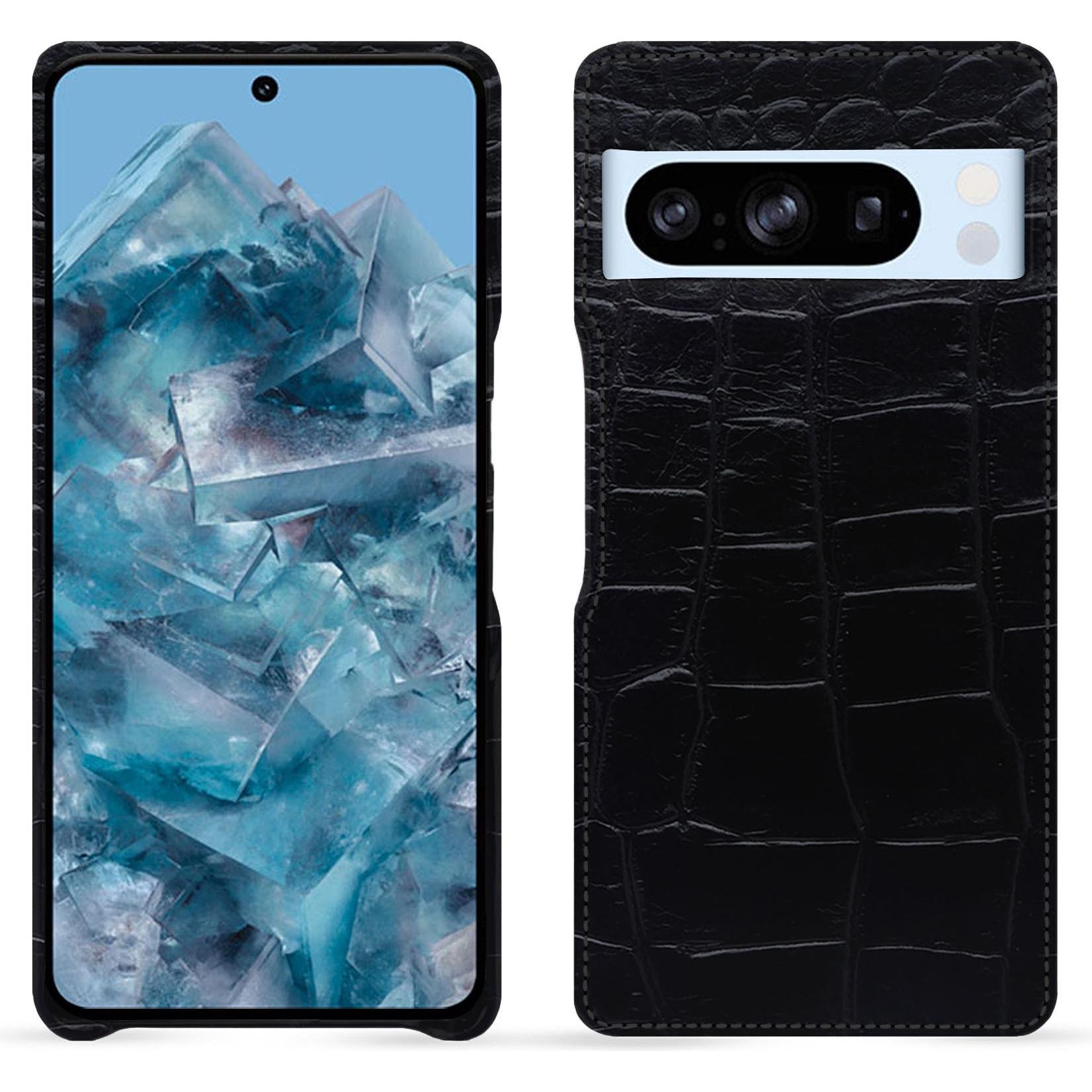 Noreve Lederschutzhülle (Google Pixel 8 Pro), Smartphone Hülle, Schwarz