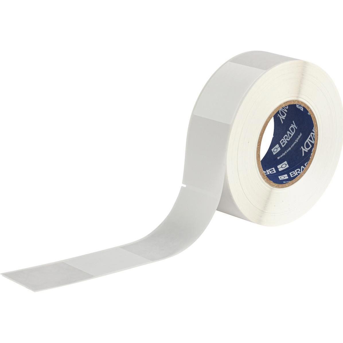 Brady, Etiketten, THTRO-300-427, Selbstlaminierende drehbare Etiketten, Vinyl, Weiss/Transparent, 50.80 x 66.04