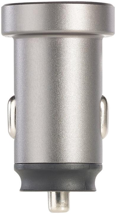 Produktbild Revolt Mini-Kfz-USB-Ladegerät mit 2 Ports, 12 & 24 V, 4,8 A, 24 Watt, Metall