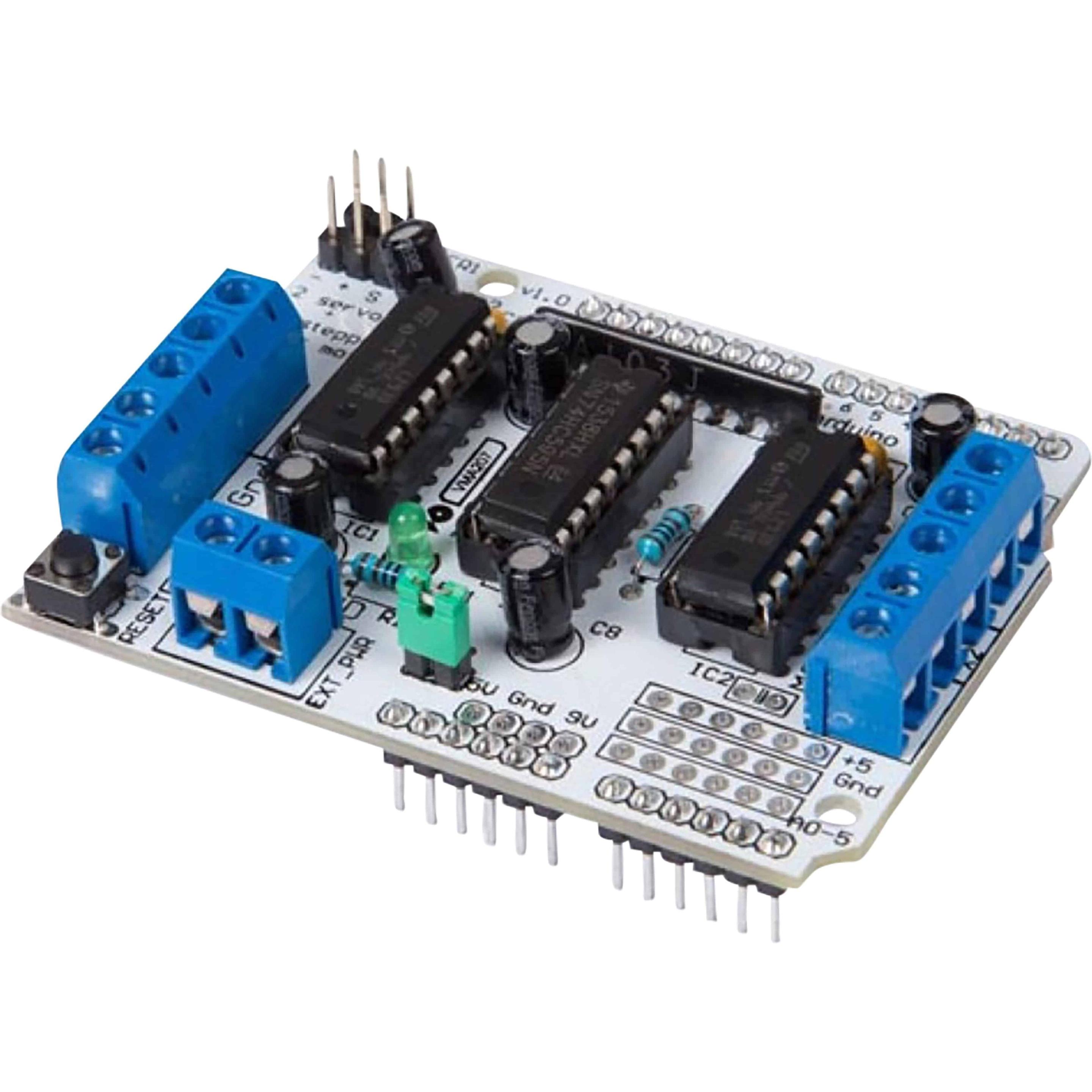 Whadda Scheda di espansione dell'azionamento del motore L293D per Arduino, Scheda + Kit di sviluppo