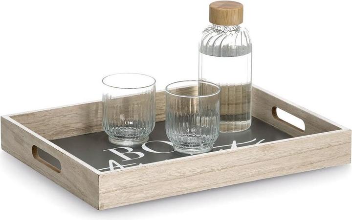 Produktbild Zeller Present Tablett "Bon Appetit", MDF, anthrazit