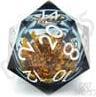 Image du produit Glass Staff CritStones D20 dés Liquid Core King Midas 5 cm