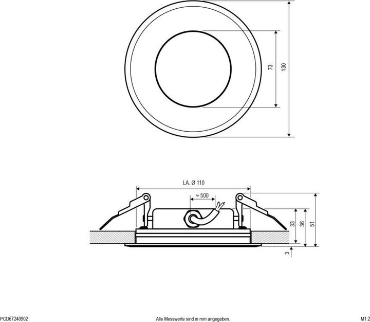 Produktbild EVN-Lichttechnik LED-Deckeneinbauleuchte (1081 lm, IP67)