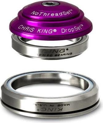 Chris King Jeu de direction DropSet 2 Tapered, roulement en acier inoxydable, 1 1/8"-1.5", GripLock, IS42/28.6