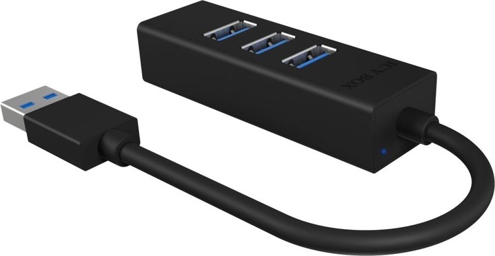 Immagine prodotto Icy Box ICYBOX IB-HUB1409-U3 Hub USB 3.0 a 4 porte, nero (USB-A, 4 Porti)