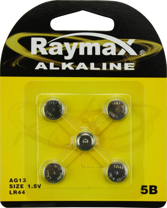 Raymax Button pile cellulaire 1,5V ag13/lr44 5 piè (5 pcs, LR44)