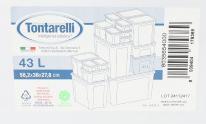 Actual product image Tontarelli 43 l storage box with trans combi lid (39 cm, 43 l)