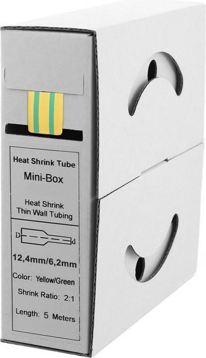 Immagine prodotto Offgridtec Tubo termorestringente verde/giallo 12,7 mm > 6,4 mm 2:1 (1x)