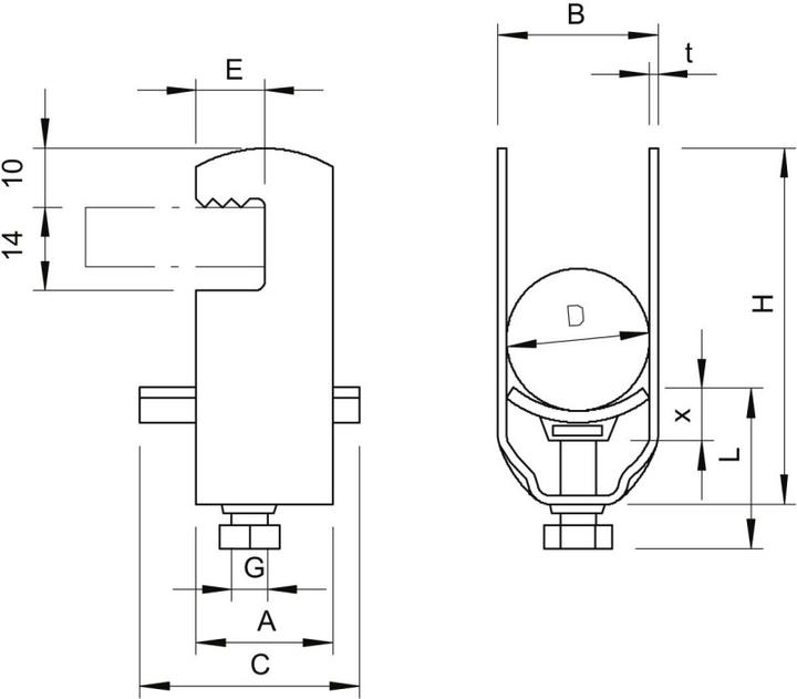Actual product image OBO Bettermann BBS U-bolt clamp