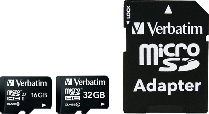 Image du produit Verbatim Carte Micro SDHC classe 10 (32 Go, microSDHC, U1, UHS-I)
