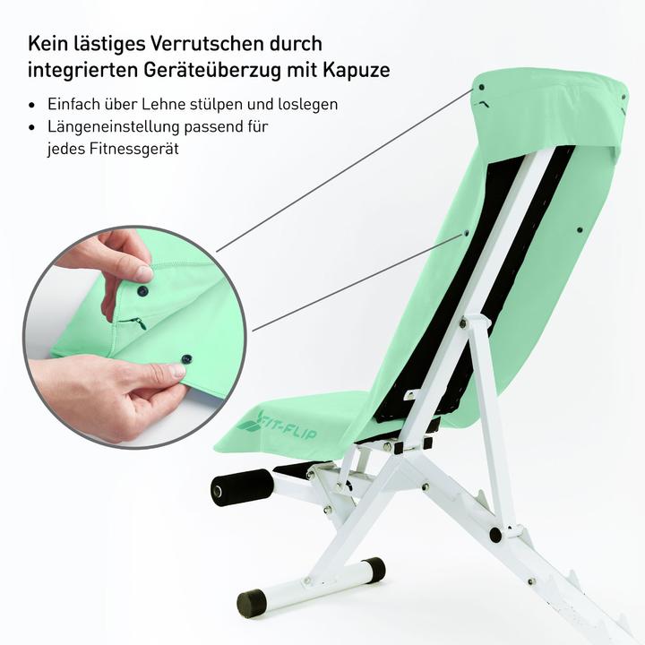 Produktbild Fit-Flip Fitnesshandtuch Mikrofaser mit Reissverschlusstasche 130x48cm (130 x 48 cm)