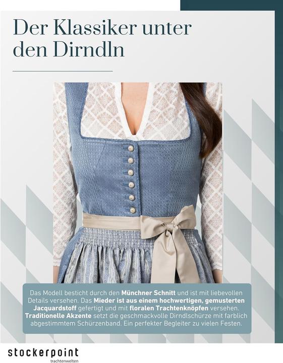Image du produit Stockerpoint Dirndl midi Irit à fleurs (40)