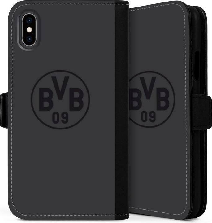 Produktbild DeinDesign Tasche für Apple iPhone Xs Handy Flip Case Wallet Cover Handytasche Leder BVB Borussia Dortmund (Apple iPhone XS)