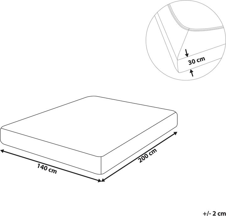 Produktbild Beliani Spannbettlaken Baumwolle sandbeige 140 x 200 cm JANBU (140 x 200 cm)