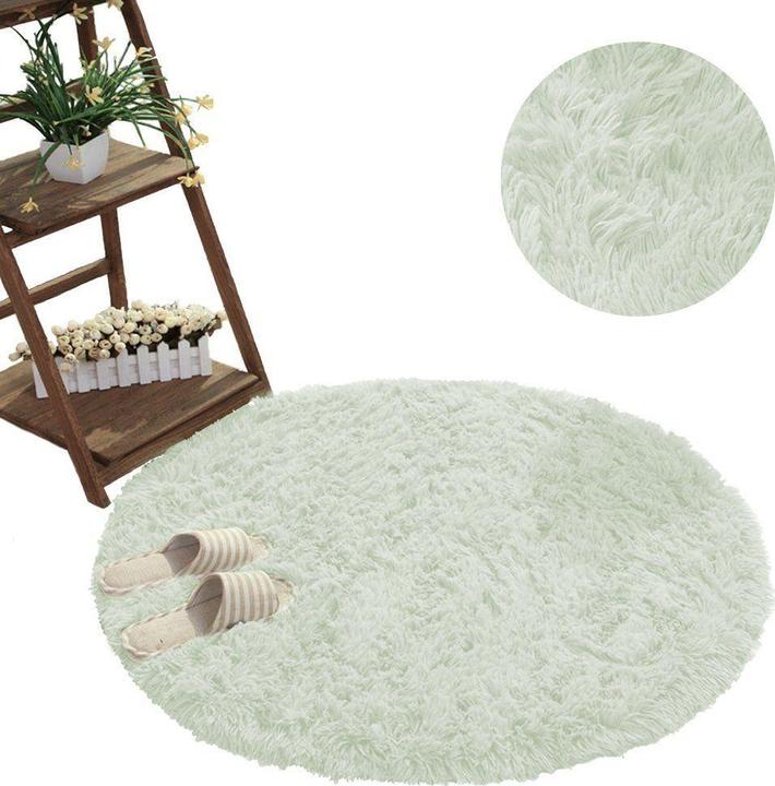Image du produit Strado Round carpet Shaggy 150x150 WhiteLime, universel (Ø 150 cm)