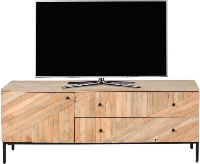 Produktbild Mendler TV-Rack HWC-L95, Massiv-Holz Mango 56x145x43cm, natur