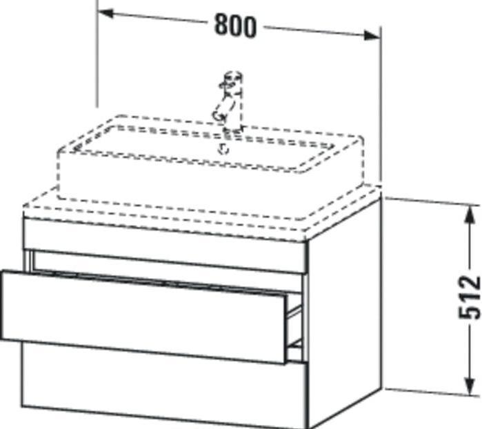 Image du produit Duravit Élément bas de console DURASTYLE 512x800x548mm lin/basalte mat