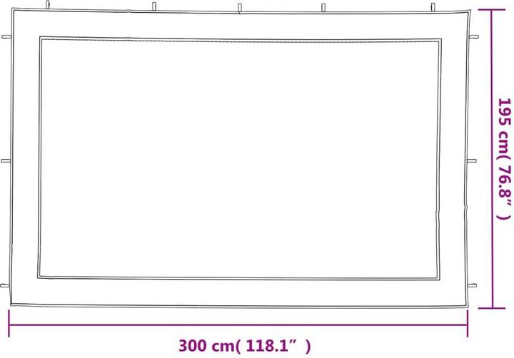 Produktbild vidaXL Partyzelt-Seitenwand (300 cm, 300 cm)