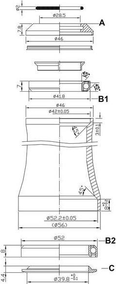 Actual product image Tange Tapered Ahead headset 1 1/8"-1.5"