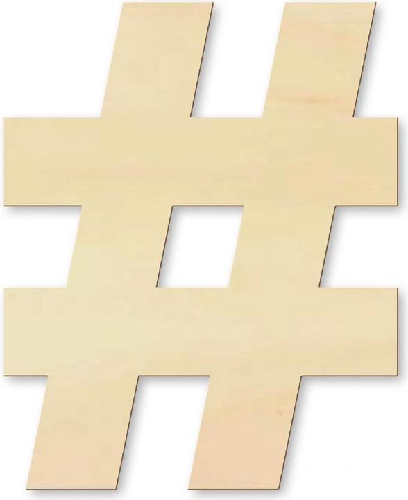 Produktbild Trenddeko Hashtag (8 x 10 cm)