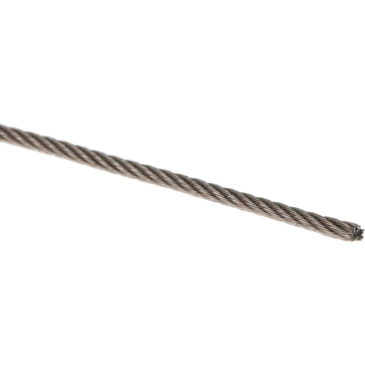 Thumbnail - Rs Pro, Seil, 1.5mm 6X7 IWRC SS MBL 0.13t 100mt Reel (100 m)