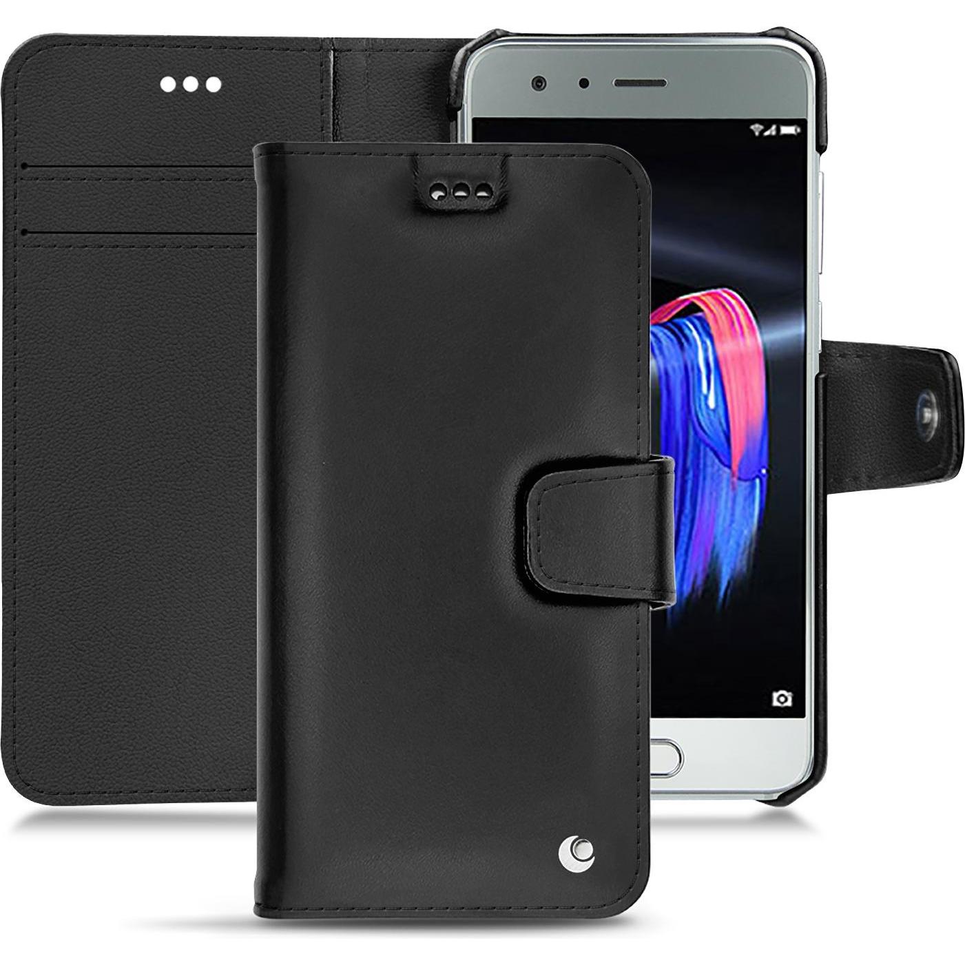 Noreve Lederschutzhülle Wallet (Honor 9), Smartphone Hülle, Schwarz