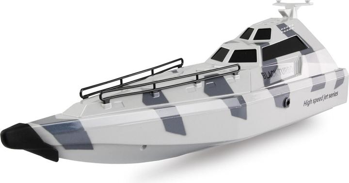 Immagine prodotto Amewi Barca nera Turbo militare bianca, 420 mm, RTR