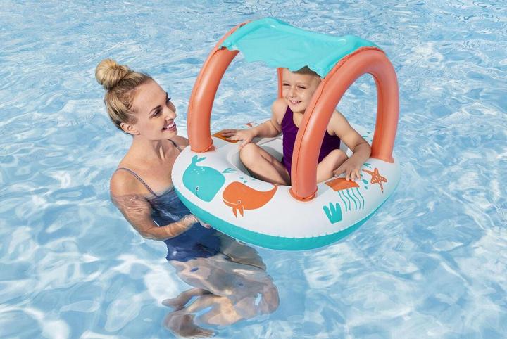Actual product image Bestway Comfort Plush Shaded Inflatable Baby Boat Float