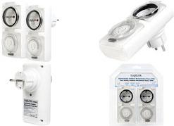 Produktbild LogiLink Mechanische Zeitschaltuhr, 2er Set, IP44, weiss