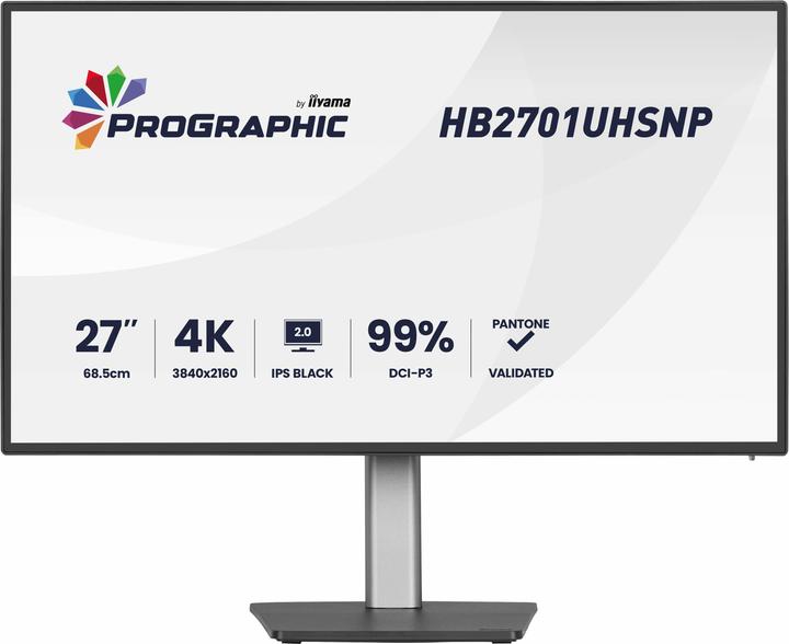 Produktbild iiyama 27" IPS BLACK 2.0 panel, 3840x2160 UHD (3840 x 2160 Pixel, 27")