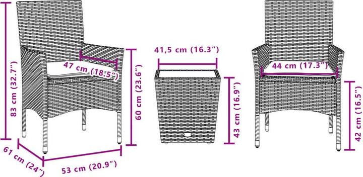 Produktbild vidaXL Bistro Set