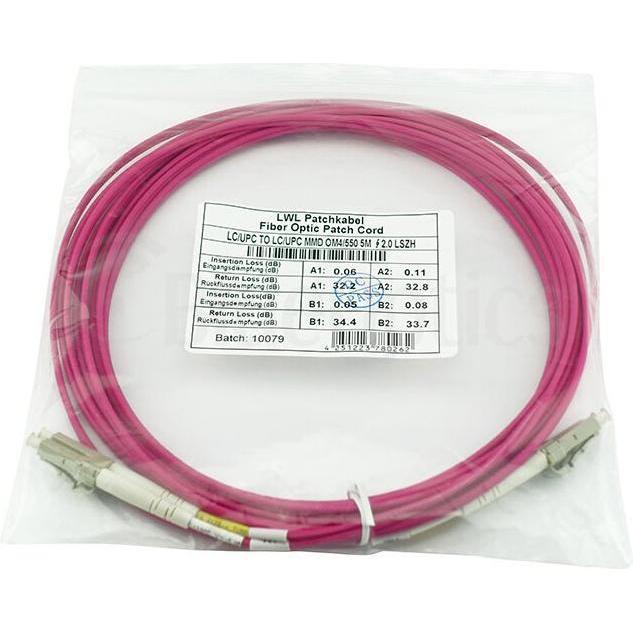 Thumbnail - BlueOptics EMC CBL-LC-OM4-3M kompatibles LC-LC OM4 Patchkabel 3 Meter (3 m), Netzwerkkabel