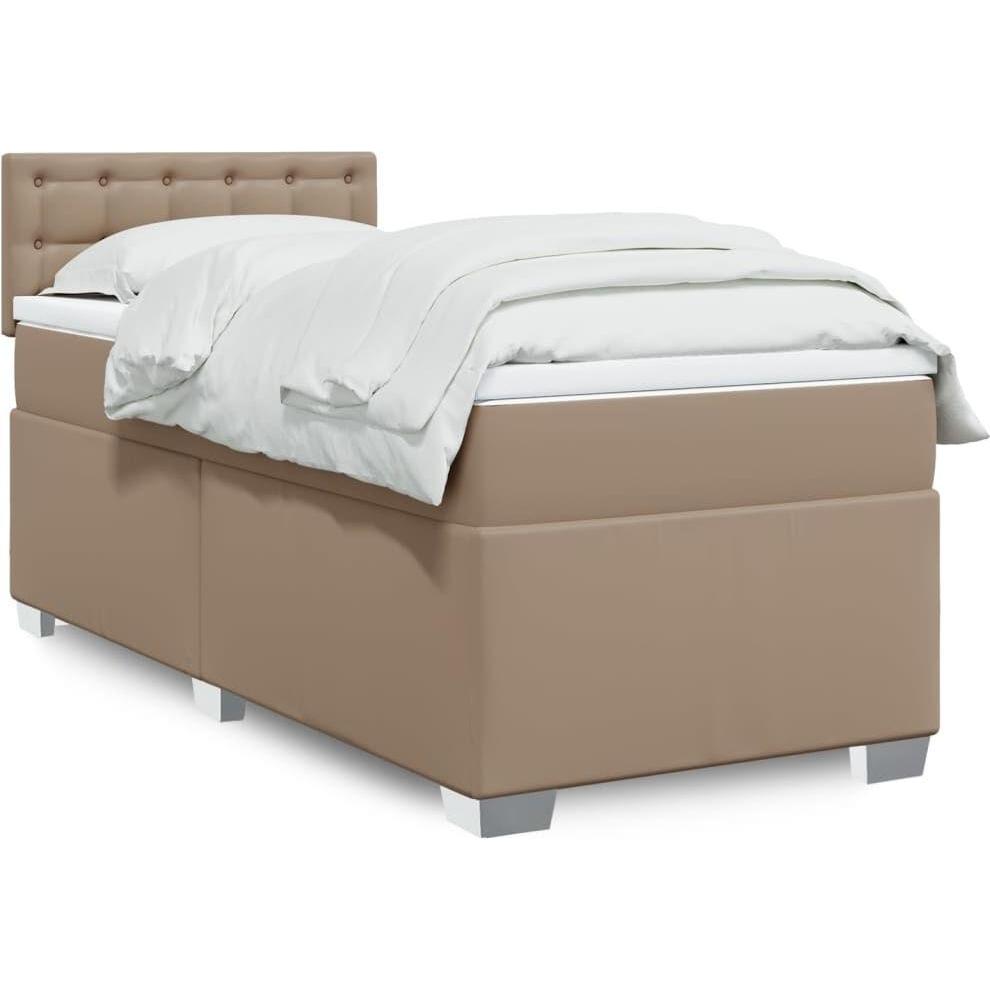 VidaXL, Bett, Bo x springbett Matratze 100 x 200cm Kunstleder (100 x 200 cm)