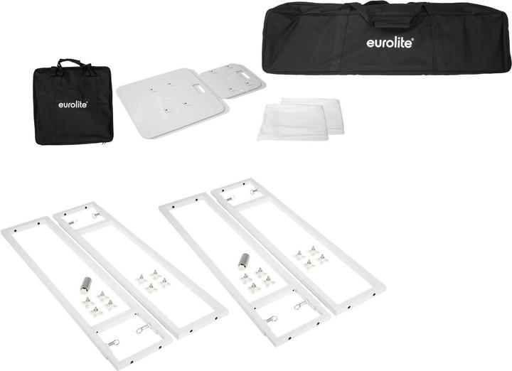 Actual product image Eurolite 2x Stage Stand variable incl. cover and bag, white
