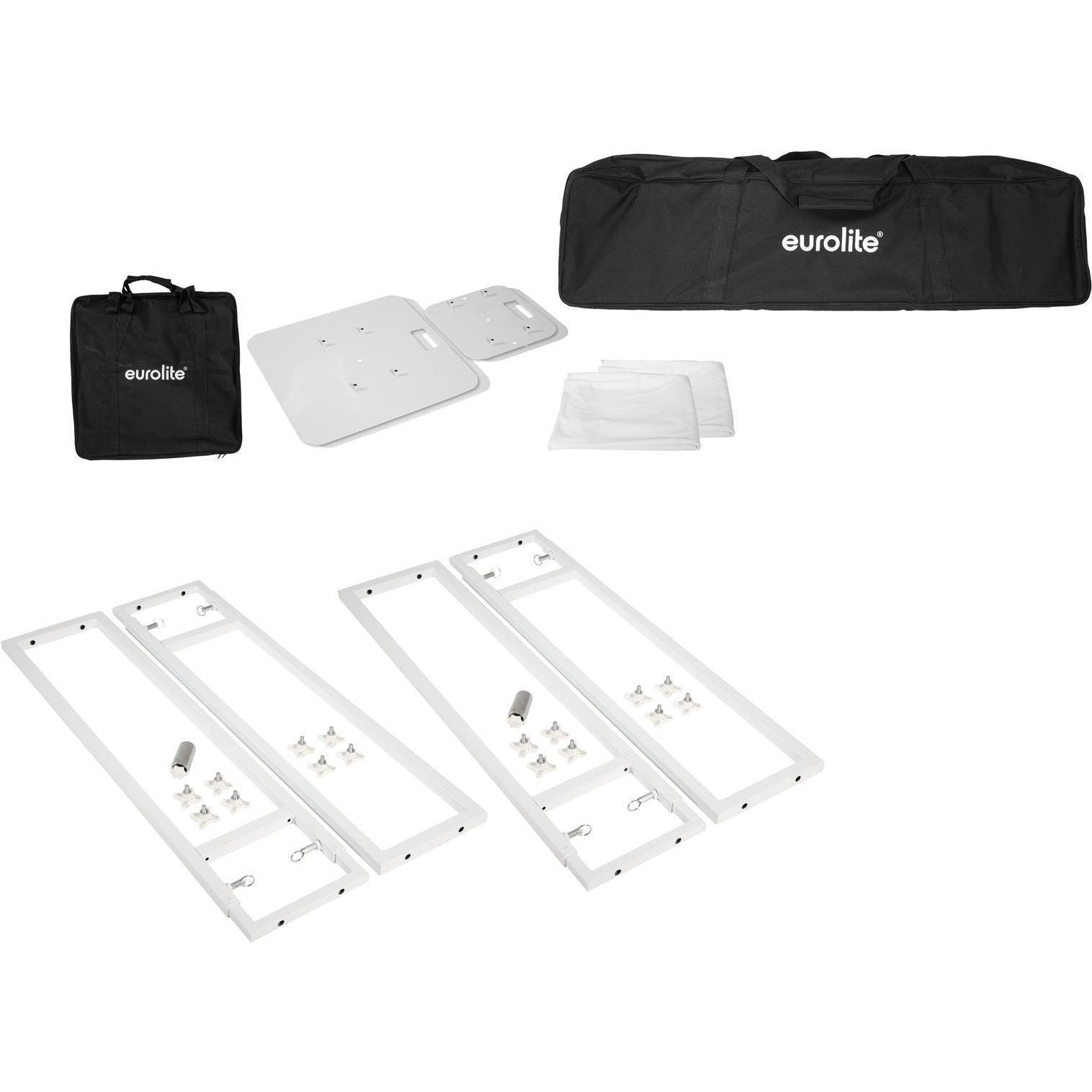 Thumbnail - Eurolite, Zaunpfosten + Pfähle, 2x Stage Stand variabel inkl. Cover und Tasche, weiss