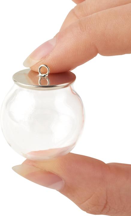 Image du produit Hobby & Crafting Fun Pendentif "Boule de verre, 2 pièces, 30 mm (Verre, métal)