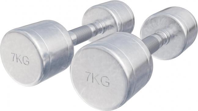 Actual product image Gorilla Sports Chrome dumbbells (2 x 7 kg)