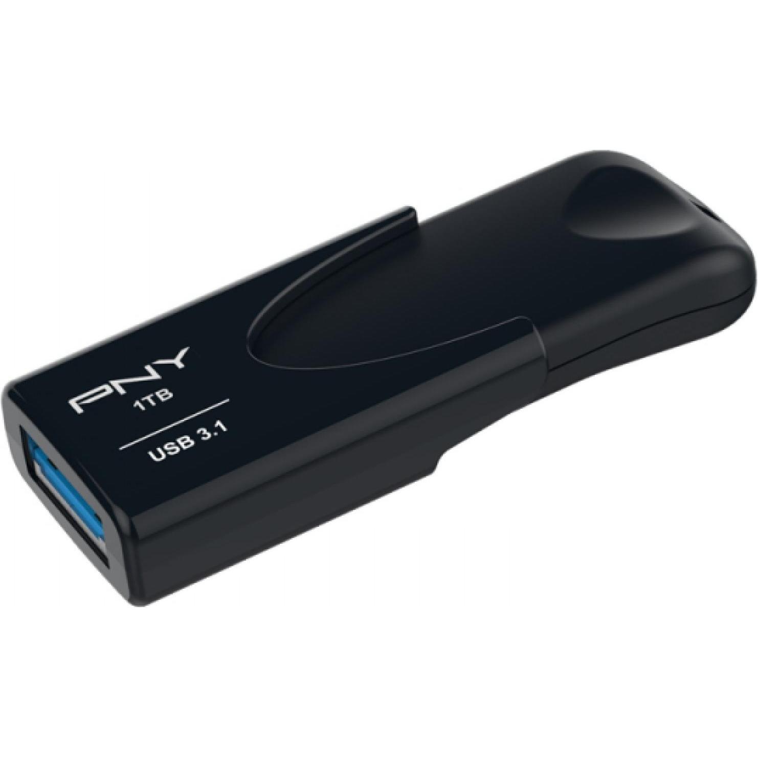 PNY Attache 4 3.1 (1000 GB, USB 3.1, USB-A), USB Stick, Schwarz