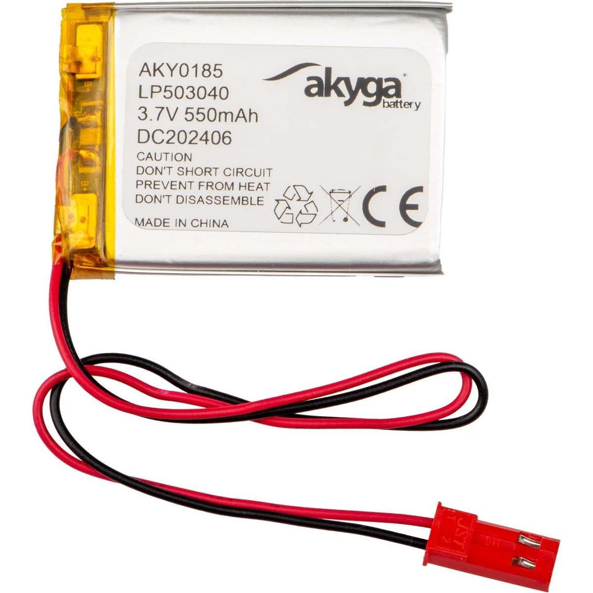 Akyga LP503040 Akkupack x Spezial-Akku LiPo 3.7 V 550 mAh (1 pz., Specifico del dispositivo, 550 mAh), Batterie + pile