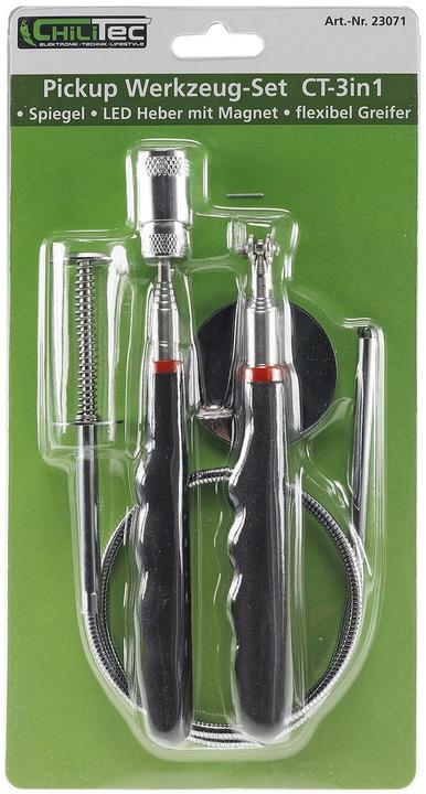 Produktbild Chilitec Teleskop Tool Set "CT-3in1" Spiegel, Magnet mit LED, Flex Greifer